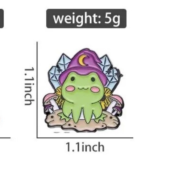 $2 FROG WITCH ENAMEL METAL PIN/BROOCH. NEW. $2 WITH ANY $10 ORDER OR MORE - Picture 5 of 16